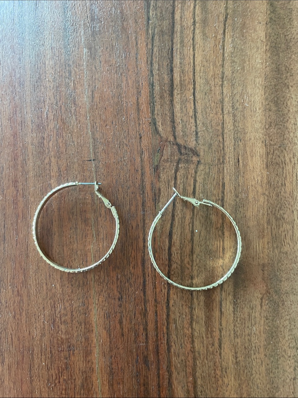 Gold Textured Hoop Earrings - Elegant Women’s Jewelry